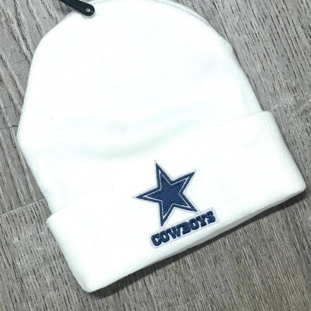 Dallas Cowboys Football  White Beanie